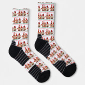Chaussette Pickleball Père Noël Gnomes Funny Retro Noël (Droite)