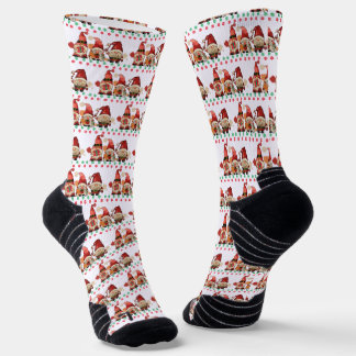Chaussette Pickleball Père Noël Gnomes Funny Retro Noël