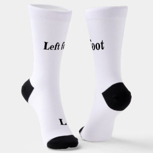 Chaussette Pied gauche pied droit blanc noir