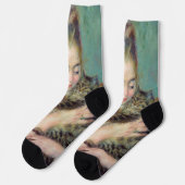 Chaussette Pierre-Auguste Renoir - Femme avec chat (Gauche)