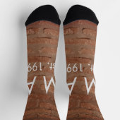 Chaussette pierre de brique rustique Brown ajouter le nom let (Haut)