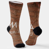 Chaussette pierre de brique rustique Brown ajouter le nom let (Angulaire)