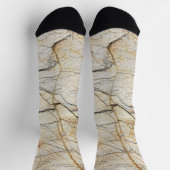 Chaussette Pierre de marbre texturée marron et noire (Haut)