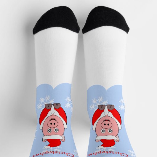 Chaussette Pig Design Christmas (Haut)