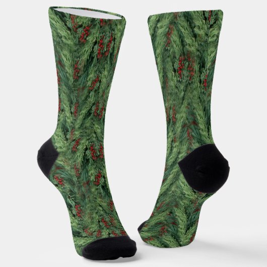 Chaussette Pin Tree avec baies Noël (Angulaire)