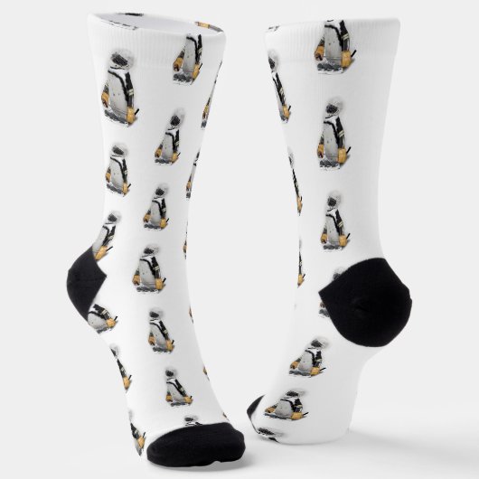 Chaussette Pingouin de hockey sur glace (Angulaire)