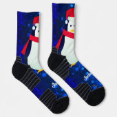 Chaussette Pingouin mignon à Santa Hat (Droite)