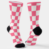 Chaussette Pink and White Checkered Pattern (Angulaire)