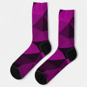 Chaussette Pink black geometric mesh pattern (Gauche)