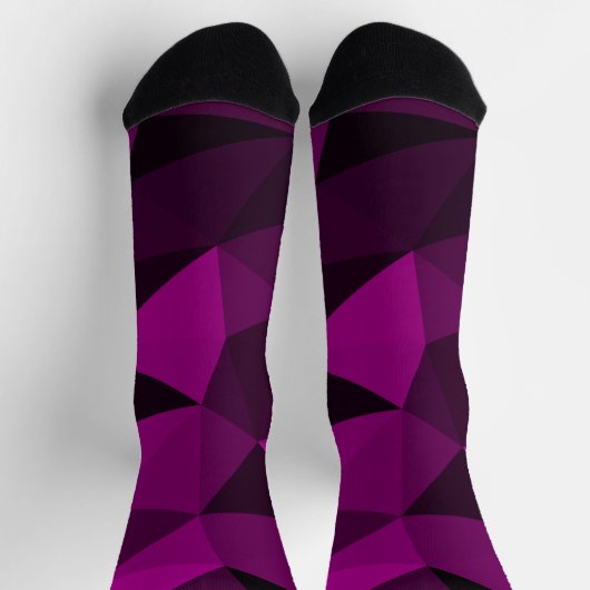 Chaussette Pink black geometric mesh pattern (Haut)