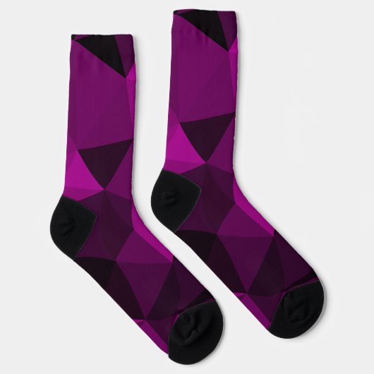 Chaussette Pink black geometric mesh pattern (Droite)