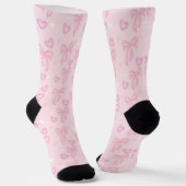 Chaussette Pink Bow and Heart Socks (Angulaire)