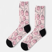 Chaussette Pink Lollipops, Heart Lollipops, Lollipop Pattern (Gauche)