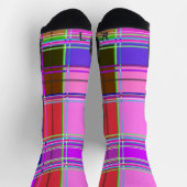 Chaussette Pink tartan Fabric Pattern Cloth Madras (Haut)