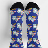 Chaussette Pinky et le cerveau | Graphiques de caractères rét (Haut)