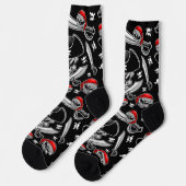 Chaussette Pirate Skull avec Sabres croisés (Gauche)