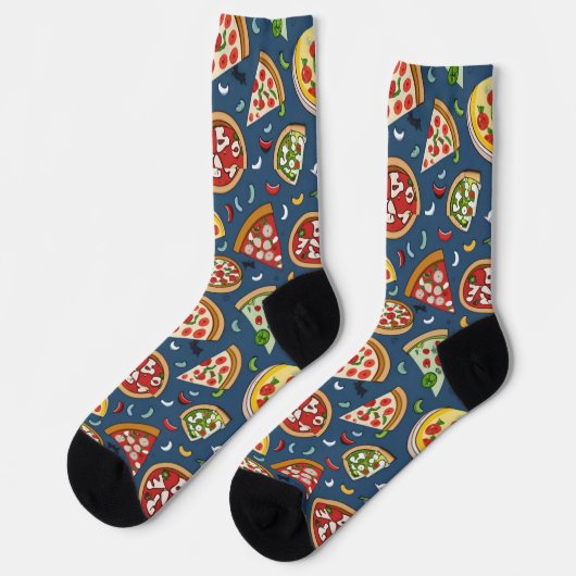 Chaussette Pizza Pattern Unisex Crew Sock (Gauche)