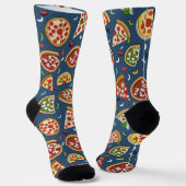 Chaussette Pizza Pattern Unisex Crew Sock (Angulaire)