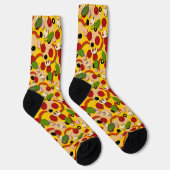 Chaussette Pizza Toppings Funny Pizzeria Motif (Droite)