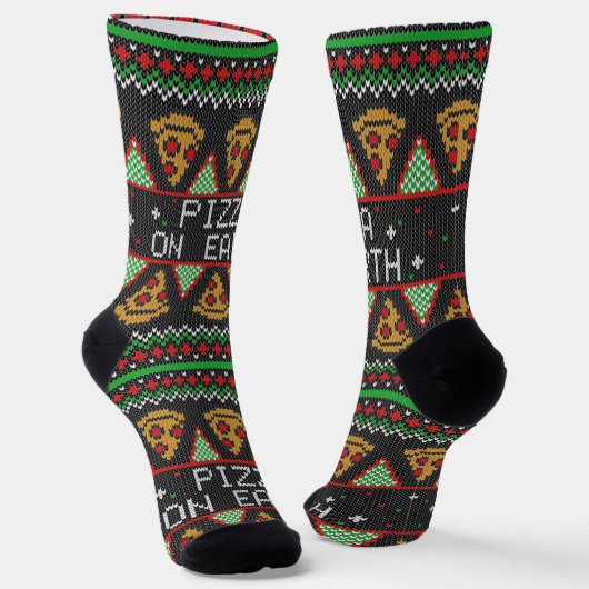 Chaussette Pizza Ugly Christmas Sweat (Angulaire)