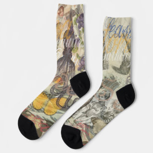 Chaussette Plage de la Pieuvre Antique Steampunk Côté