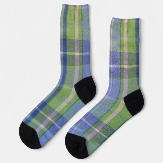 Chaussette Plaid bleu et vert (Gauche)