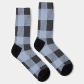Chaussette Plaid de buffle bleu et noir (Droite)