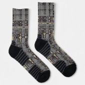 Chaussette Plaid gris et beige contemporain (Droite)