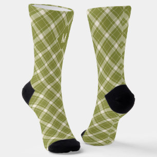 Chaussette Plaid Monogramme personnalisé / Motif Tartan