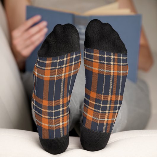 Chaussette Plaid rustique Noël/hiver (Fond)