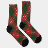 Chaussette Plaid Rustique Rouge Vert Tartan Fêtes (Droite)