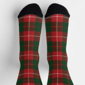 Chaussette Plaid Tartan Green Red Check Rustic (Haut)