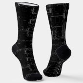 Chaussette Plan architectural moderne  (Angulaire)