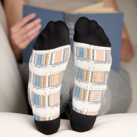 Chaussette Plan d'architecture moderne (Fond)