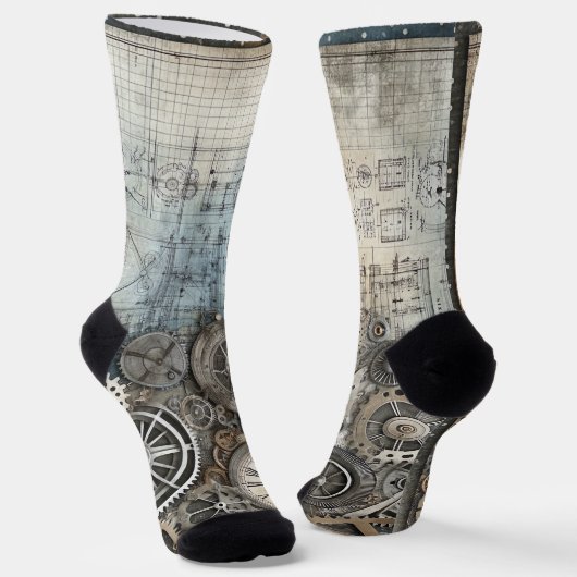 Chaussette Plan directeur - Décor de l'architecte (Angulaire)