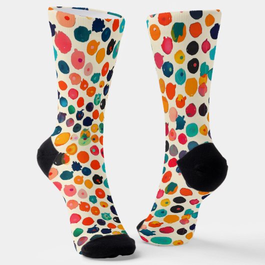 Chaussette Plaques Abstraites colorées (Angulaire)