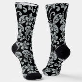 CHAUSSETTE PLUMÉRIE DE L'ÎLE (NOIR/GRIS) (Angulaire)