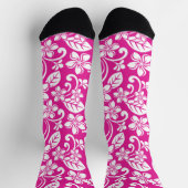 CHAUSSETTE PLUMÉRIE DE L'ÎLE (ROSE CHAUD) (Haut)