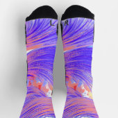 Chaussette plumes bleues et roses (Haut)