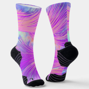 Chaussette Plumes roses