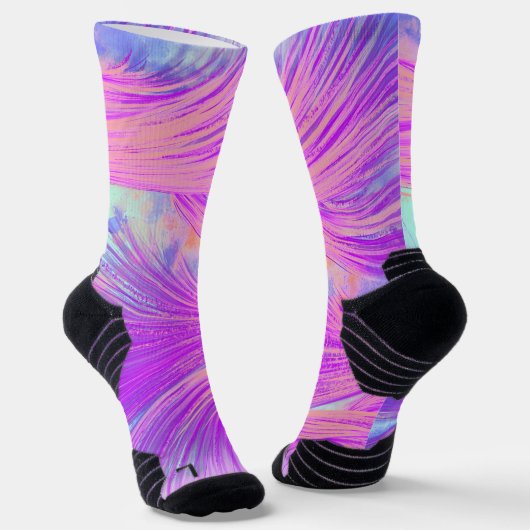 Chaussette Plumes roses (Angulaire)