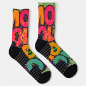Chaussette Plus de couleur, plus d'amour, conception de typog (Droite)