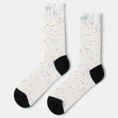 Chaussette Point blanc personnalisable multicolore pois (Gauche)
