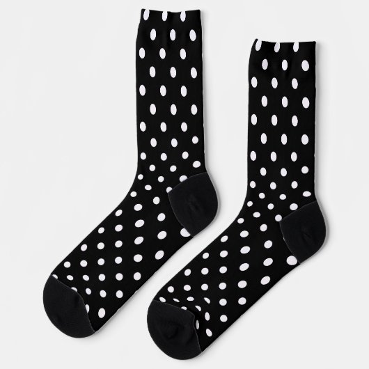 Chaussette Point Polka noir (Gauche)