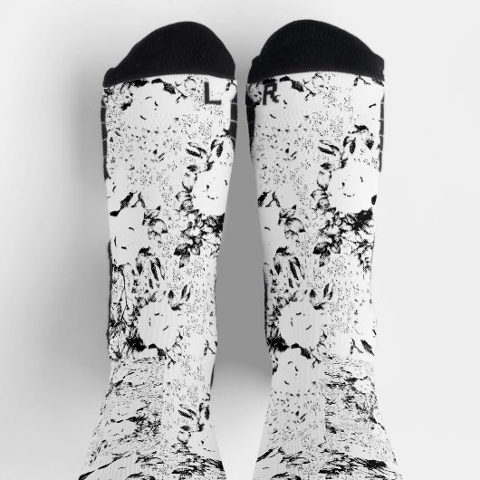 Chaussette Point, vache noire (Haut)