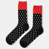 Chaussette Points Blancs Sur Trim Rouge Noir (Gauche)