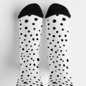 Chaussette Points dalmatiens, Points dalmatiens, Noir et Blan (Haut)
