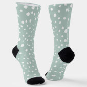 Chaussette Points Dalmatiens verts, Points Dalmatiens, Pots D (Angulaire)