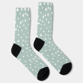 Chaussette Points Dalmatiens verts, Points Dalmatiens, Pots D (Droite)