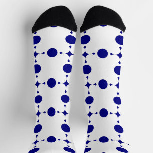 Chaussette Points de bleu marine, Motif à pois, Pois